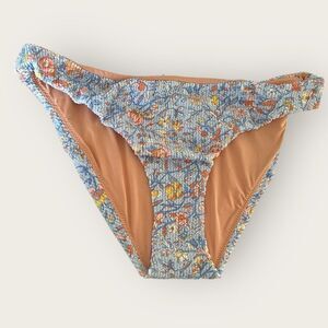 J. Crew Blue floral bikini bottom  size Large , NWT
